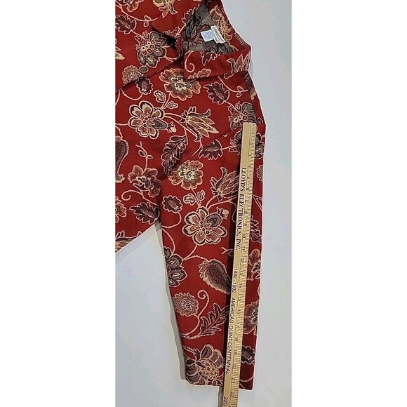 Coldwater Creek Red Fall Tapestry Floral Jacket Blazer Womens Size Petite XL USA - Picture 11 of 11